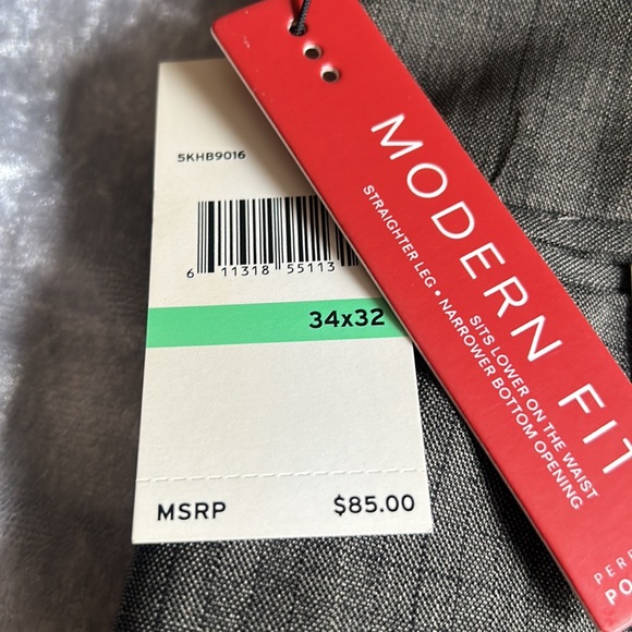 NWT Perry Ellis Portfolio Men’s Dress Pants 34X32 - Picture 3 of 4